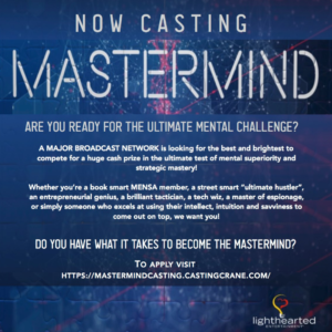 Mastermind game show Casting now Talent Audition Hub