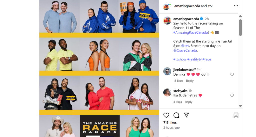 A Season Full of Surprises: Meet The Amazing Race Canada Season 11 Contestants (2025) The official cast of The Amazing Race Canada season 11 Talent Audition Hub