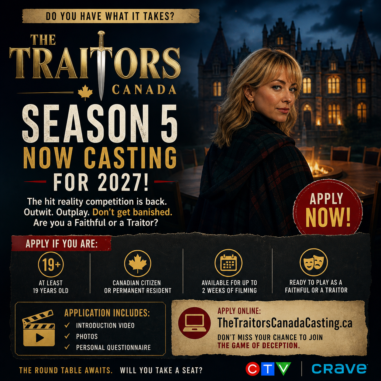 The Traitors Canada Season 5 Casting 2027